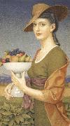 Joseph E.Southall A Dish of Fruit oil painting artist